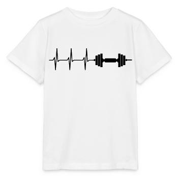 herzschlag haltère workout - T-shirt bio MINI CREATOR Stanley/Stella Enfant - blanc - Devant - Maike (125cm)