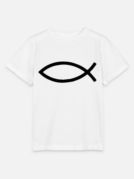Fisch Christen Symbol Sternzeichen Hoffnung Liebe - Stanley/Stella Kinder T-Shirt MINI CREATOR - Weiß