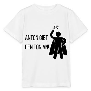 Anton gibt den Ton an! - Stanley/Stella Kinder T-Shirt MINI CREATOR  - Weiß - Vorne - Maike (125cm)