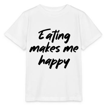 Manger me rend heureux - T-shirt bio MINI CREATOR Stanley/Stella Enfant - blanc - Devant - Maike (125cm)
