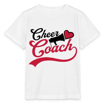 Mégaphone Heart Cheer Coach - T-shirt bio MINI CREATOR Stanley/Stella Enfant - blanc - Devant - Maike (125cm)