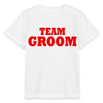 Team groom - Stanley/Stella MINI CREATOR Kids’ T-Shirt - white - Front - Maike (125cm)