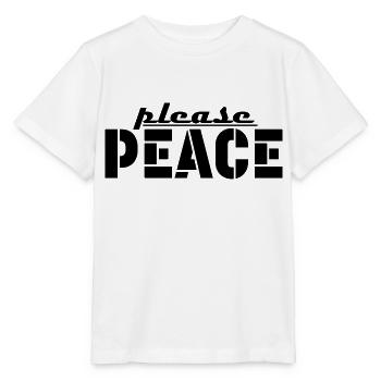 T-shirt s’il vous plaît paix - T-shirt bio MINI CREATOR Stanley/Stella Enfant - blanc - Devant - Maike (125cm)