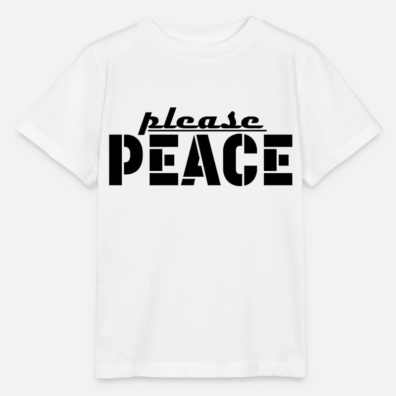 please peace Tshirt - Stanley/Stella Kinder T-Shirt MINI CREATOR  - Weiß
