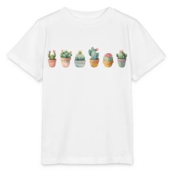 Variety of cacti for plant lovers - Stanley/Stella MINI CREATOR Kids’ T-Shirt - white - Front - Maike (125cm)