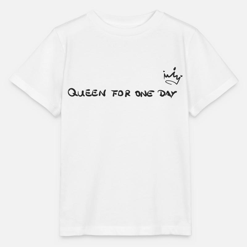Queen for one day - Stanley/Stella Kinder T-Shirt MINI CREATOR  - Weiß