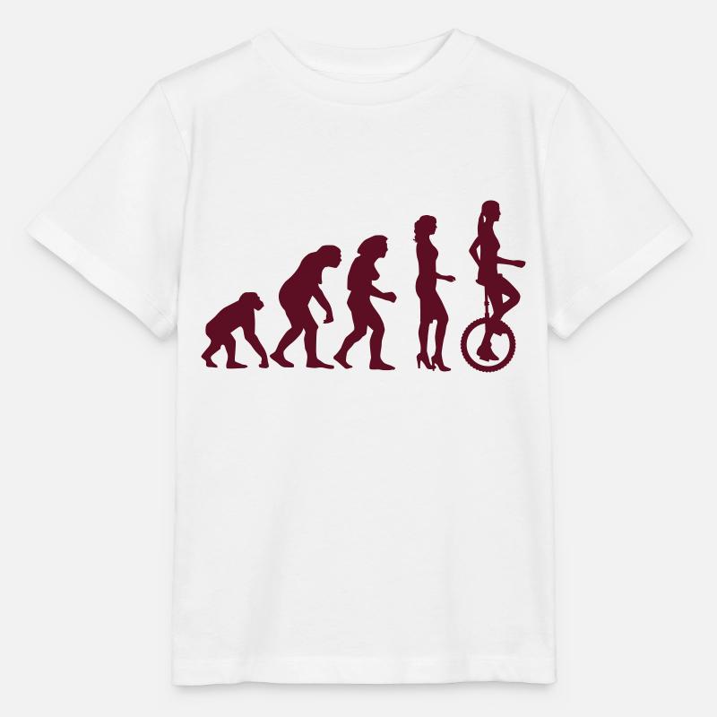 evolution_einradfahrerin_1c - Stanley/Stella Kinder T-Shirt MINI CREATOR - Weiß