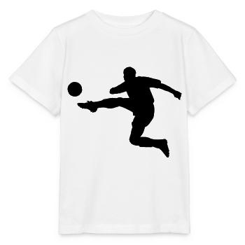 Fussballer beim Schuss - Stanley/Stella Kinder T-Shirt MINI CREATOR  - Weiß - Vorne - Maike (125cm)