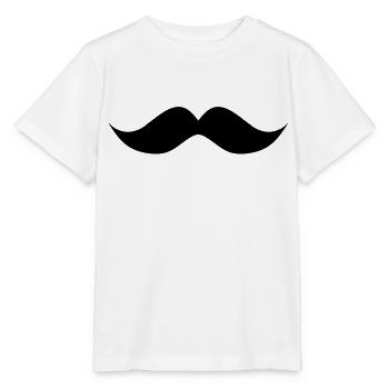 Schnurrbart Schnurrbart wellig - Stanley/Stella Kinder T-Shirt MINI CREATOR  - Weiß - Vorne - Maike (125cm)