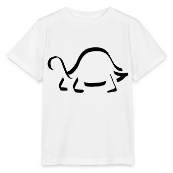 Schildkroete Minimalistisch - Stanley/Stella Kinder T-Shirt MINI CREATOR  - Weiß - Vorne - Maike (125cm)