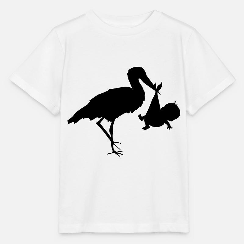Bébé et cigogne - T-shirt bio MINI CREATOR Stanley/Stella Enfant - blanc