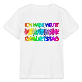ICH HABE HEUTE GEBURTSTAG - GEBURTSTAGSKIND - Stanley/Stella Kinder T-Shirt MINI CREATOR  - Weiß - Vorne - Maike (125cm)
