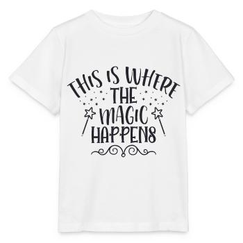 Hier ist die Magie - Stanley/Stella Kinder T-Shirt MINI CREATOR  - Weiß - Vorne - Maike (125cm)