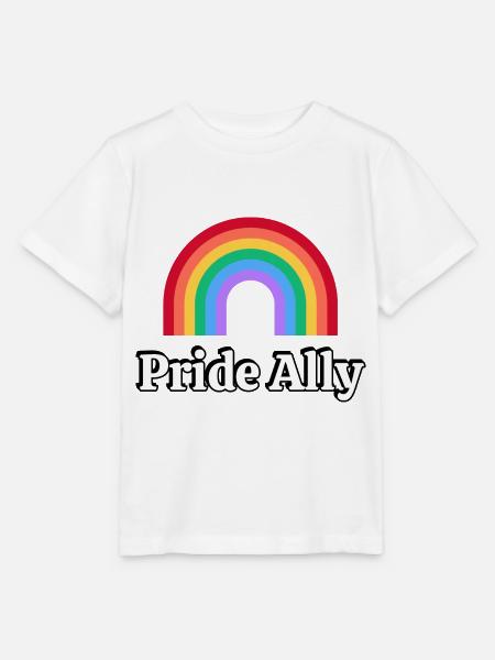 Stolzer Verbündeter Regenbogen - Stanley/Stella Kinder T-Shirt MINI CREATOR - Weiß