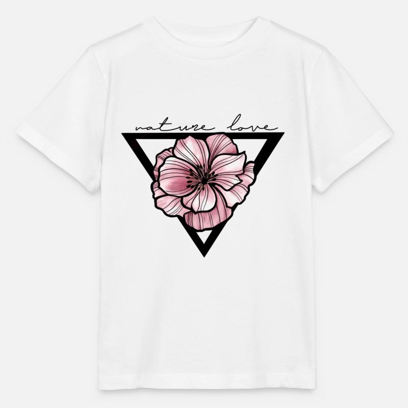 Nature Love Hibiscus Fleur fleur fleur - T-shirt bio MINI CREATOR Stanley/Stella Enfant - blanc