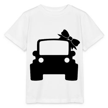 Frau mit Geländewagen - Stanley/Stella Kinder T-Shirt MINI CREATOR  - Weiß - Vorne - Maike (125cm)