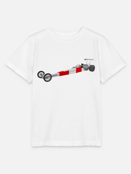 Dragster Rennfahrzeug - Stanley/Stella Kinder T-Shirt MINI CREATOR  - Weiß