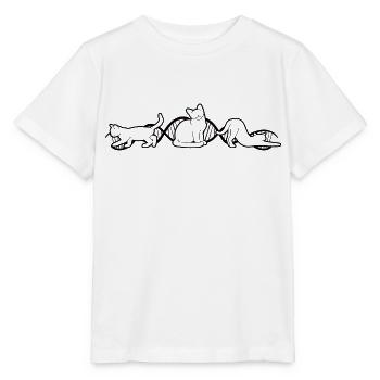 Domestic Cat Cat Pet Cat Cats Kitten - Stanley/Stella MINI CREATOR Kids’ T-Shirt - white - Front - Maike (125cm)