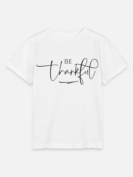 be thankful - Stanley/Stella Kinder T-Shirt MINI CREATOR  - Weiß