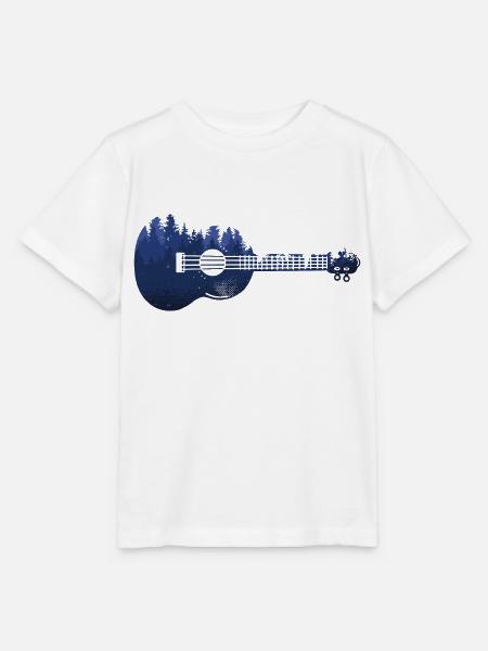 Natur Wald Musik Ukulele Gitarre Bäume Instrument - Stanley/Stella Kinder T-Shirt MINI CREATOR  - Weiß