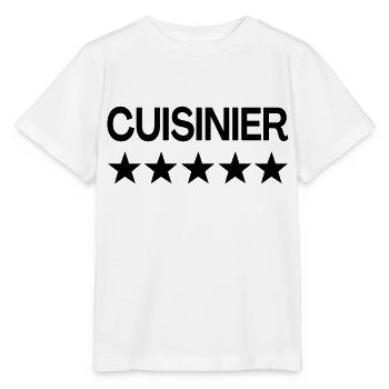 Cuisinier 5 Étoiles - T-shirt bio MINI CREATOR Stanley/Stella Enfant - blanc - Devant - Maike (125cm)