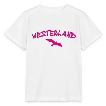 Westerland - Sylt - Mer du Nord - Ancre - Mouette - Île - T-shirt bio MINI CREATOR Stanley/Stella Enfant - blanc - Devant - Maike (125cm)