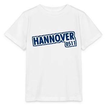 Hanovre - 0511 - Indicatif régional - Basse-Saxe - T-shirt bio MINI CREATOR Stanley/Stella Enfant - blanc - Devant - Maike (125cm)