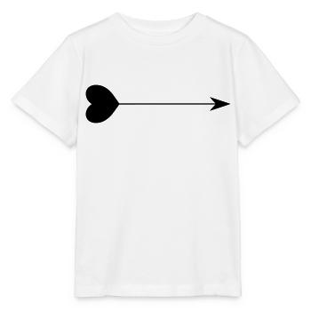 Herz-Pfeil - Stanley/Stella Kinder T-Shirt MINI CREATOR  - Weiß - Vorne - Maike (125cm)