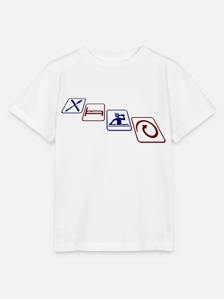 Eat Sleep Rave Repeat Essen Schlafen Raven Spruch - Stanley/Stella Kinder T-Shirt MINI CREATOR - Weiß