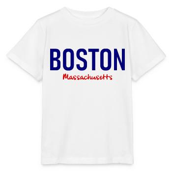 Boston Massachusetts - USA - United States America - Stanley/Stella Kinder T-Shirt MINI CREATOR  - Weiß - Vorne - Maike (125cm)