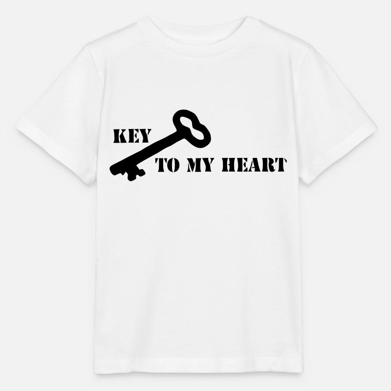 Key To My Heart - Stanley/Stella Kinder T-Shirt MINI CREATOR  - Weiß