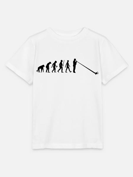Evolution Alpenhorn - Stanley/Stella Kinder T-Shirt MINI CREATOR  - Weiß