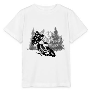Enduro - offroad - motorcycle terrain sport - Stanley/Stella MINI CREATOR Kids’ T-Shirt - white - Front - Maike (125cm)