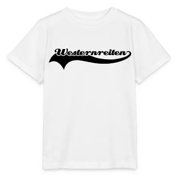 Westernreiten - Stanley/Stella Kinder T-Shirt MINI CREATOR  - Weiß - Vorne - Maike (125cm)