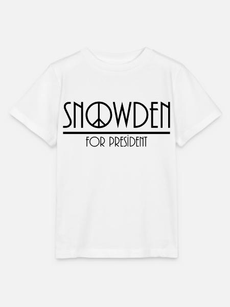 snowden for president - Stanley/Stella Kinder T-Shirt MINI CREATOR  - Weiß