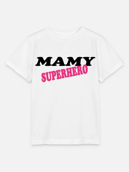Mamy superhero - Stanley/Stella Kinder T-Shirt MINI CREATOR  - Weiß