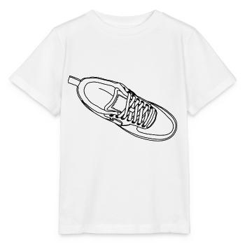 Chaussure, chaussure de sport, baskets, sport, cadeau - T-shirt bio MINI CREATOR Stanley/Stella Enfant - blanc - Devant - Maike (125cm)