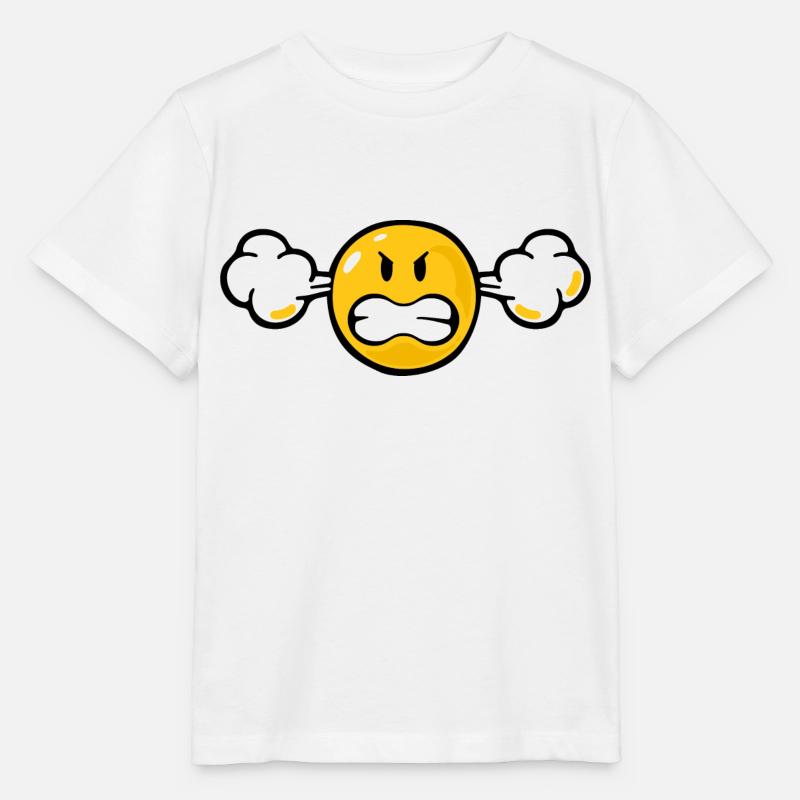 Smiley Anger Fuming - Stanley/Stella Kinder T-Shirt MINI CREATOR  - Weiß