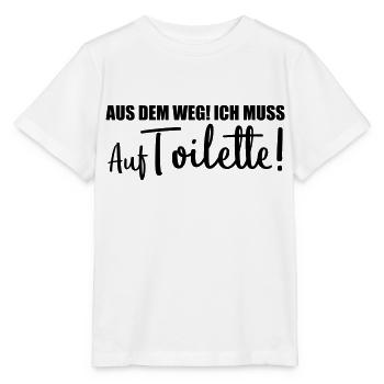 aus dem weg auf toilette design - Stanley/Stella Kinder T-Shirt MINI CREATOR  - Weiß - Vorne - Maike (125cm)