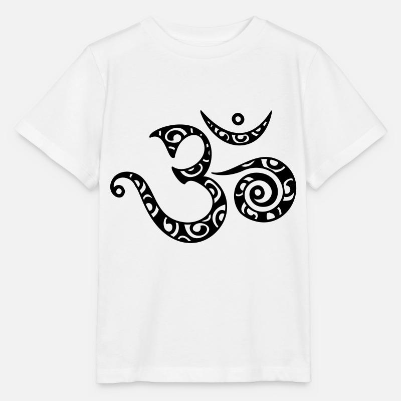 Om, mantra, motif, 23 couleurs sélectionnable librement - T-shirt bio MINI CREATOR Stanley/Stella Enfant - blanc