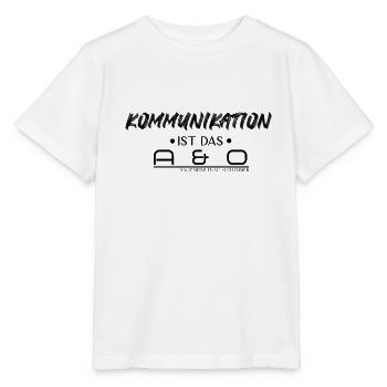 Kommunikation ist das A und O - Stanley/Stella Kinder T-Shirt MINI CREATOR  - Weiß - Vorne - Maike (125cm)