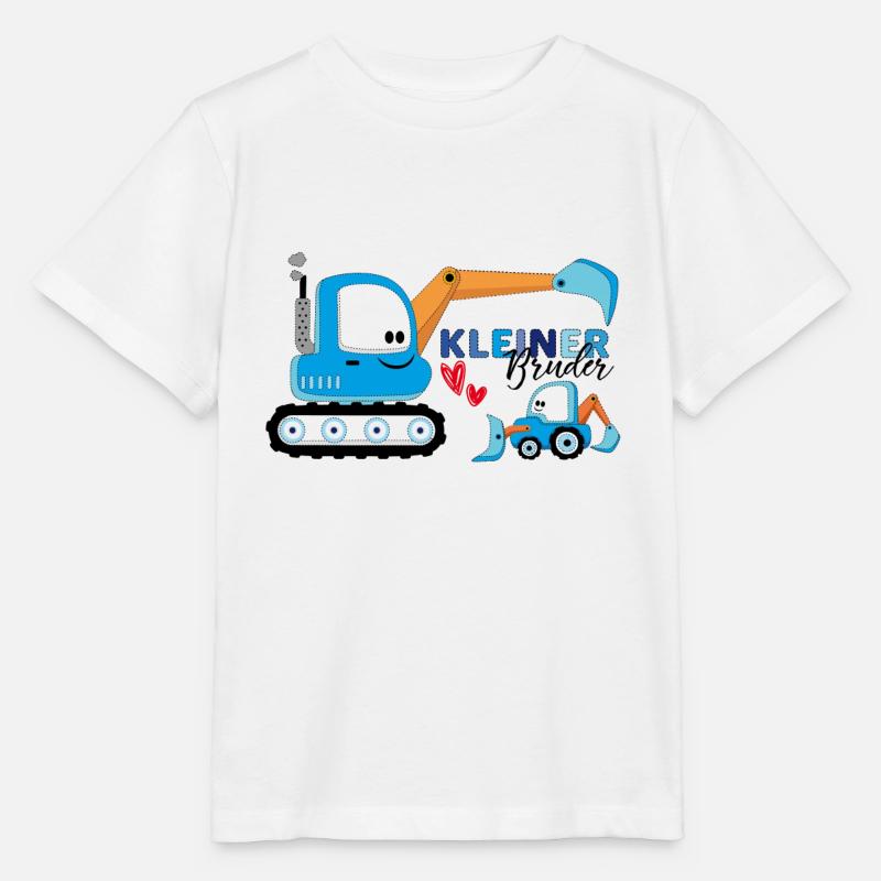 Kleiner Bruder Bagger - Stanley/Stella Kinder T-Shirt MINI CREATOR  - Weiß