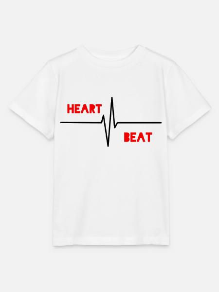 Heart Beat - Stanley/Stella Kinder T-Shirt MINI CREATOR - Weiß