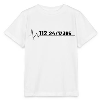 Heartbeat fire department 112 | Volunteer firefighter - Stanley/Stella MINI CREATOR Kids’ T-Shirt - white - Front - Maike (125cm)