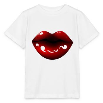 Lèvres rouges - T-shirt bio MINI CREATOR Stanley/Stella Enfant - blanc - Devant - Maike (125cm)