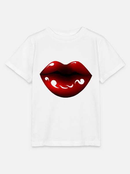 Red Lips - Stanley/Stella Kinder T-Shirt MINI CREATOR - Weiß