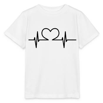 Heartbeat - Stanley/Stella MINI CREATOR Kids’ T-Shirt - white - Front - Maike (125cm)