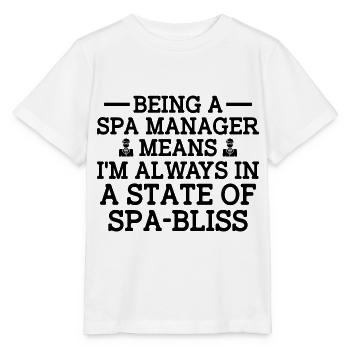 SPA Manager Job Wellness Funny SPA Management Sayi - Stanley/Stella MINI CREATOR Kids’ T-Shirt - white - Front - Maike (125cm)