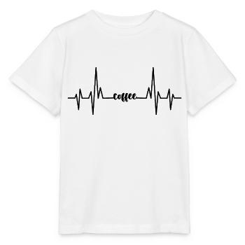 Battement de cœur café - T-shirt bio MINI CREATOR Stanley/Stella Enfant - blanc - Devant - Maike (125cm)