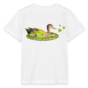 Schnatterente schnattern Quasselstrippe - Stanley/Stella Kinder T-Shirt MINI CREATOR  - Weiß - Vorne - Maike (125cm)